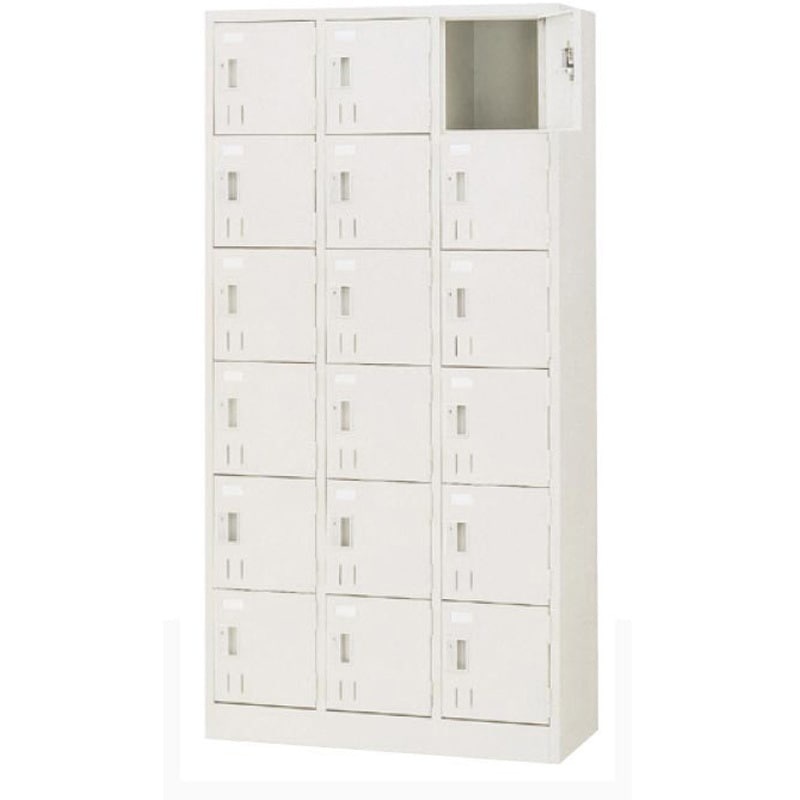 SG-18NA ロッカー_多人数用ロッカー(シリンダー錠) アイリスチトセ ライトグレー色 幅900mm奥行380mm高さ1790mm  SG-18NA