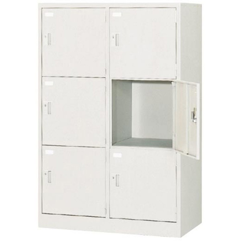 SG-6LNA ロッカー_多人数用ロッカー(シリンダー錠) アイリスチトセ ライトグレー色 幅900mm奥行515mm高さ1373mm  SG-6LNA