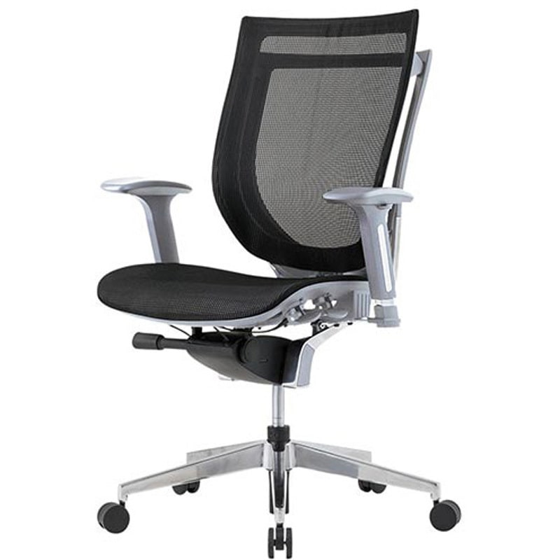 VIG-A50M1-MM-G オフィスチェア_VIGOR-ST シリーズ アイリスチトセ キャスターあり 肘掛あり ブラック色   VIG-A50M1-MM-G