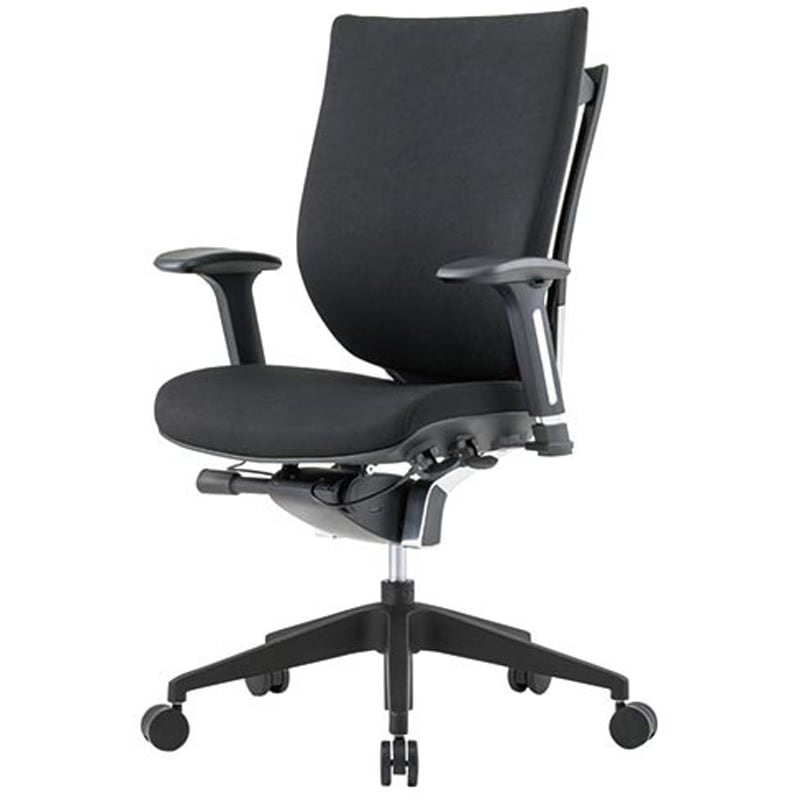 アイリスチトセ 事務イス BIT-BX45-L0-F ブルー アイリスチトセ IRIS オフィスチェア ミドルバックタイプ オレンジ・ブラック BIT-BX45-L0-F-OGBK 1脚（直送品）