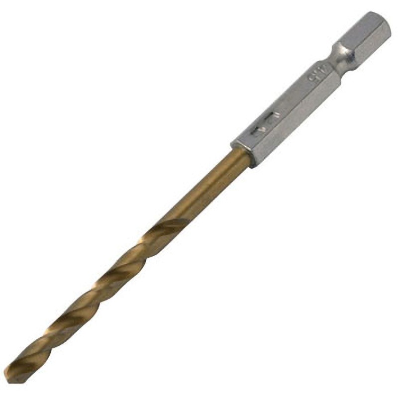 GTTD-45 鉄工用ドリル刃 GREAT TOOL HSS鋼製 刃先径4.5mm六角軸対辺