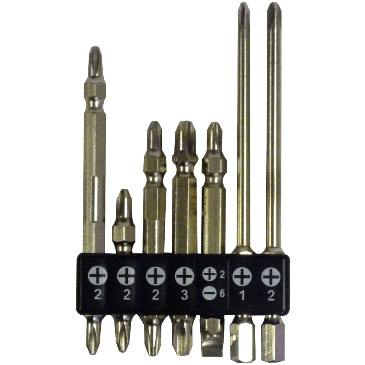RB-7 ドライバービットセット WIZ'A 両頭， 片頭 差込角対辺6.35mm RB