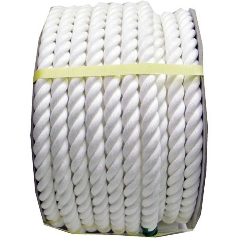 KM22-50 R クレモナロープ まつうら工業 白色 種類3打ち ドラム巻 太さ22mm長さ50m 1個 KM22-50 R