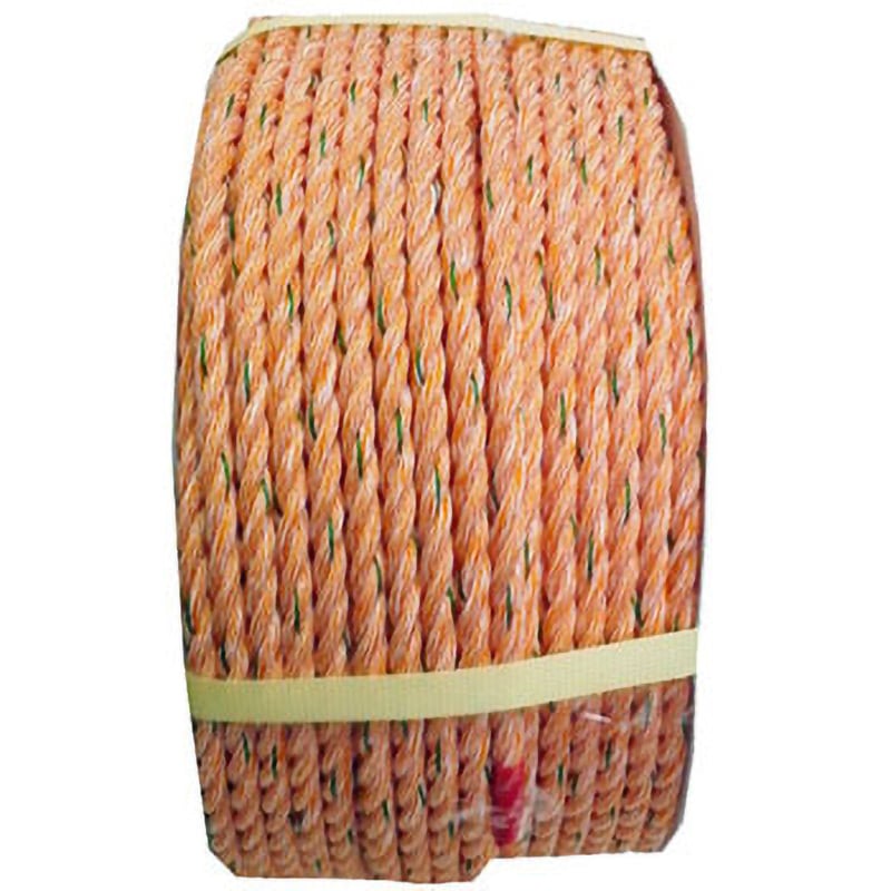 KP9-150 R クレポリロープ まつうら工業 オレンジ色 種類3打ち ドラム巻 太さ9mm長さ150m 1個