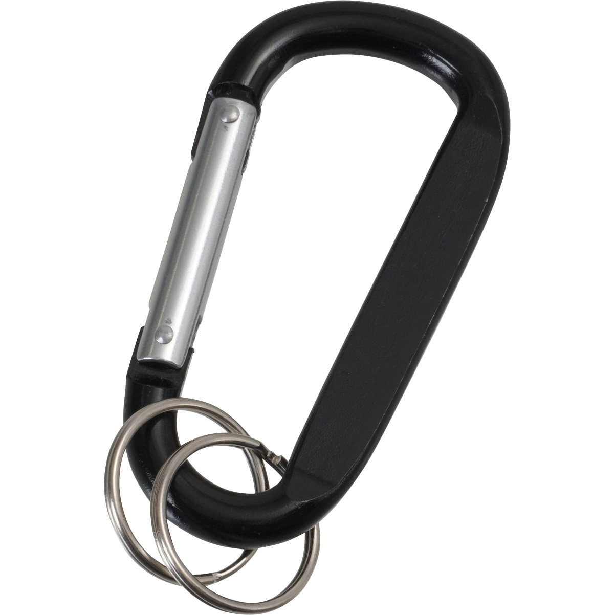 カラビナ リング付 モノタロウ オフセットD型 ブラック色
