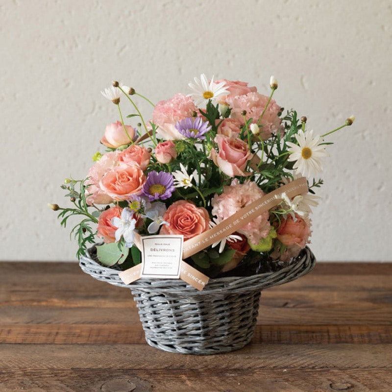 KGS-RMB シャビーグレーラウンドバスケット HEADS(ヘッズ) サイズM 1