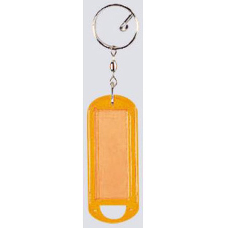 M-100-O ニューマーキー名札 共栄プラスチック オレンジ色 寸法(中紙)38×13mm 1パック(100個) M-100-O