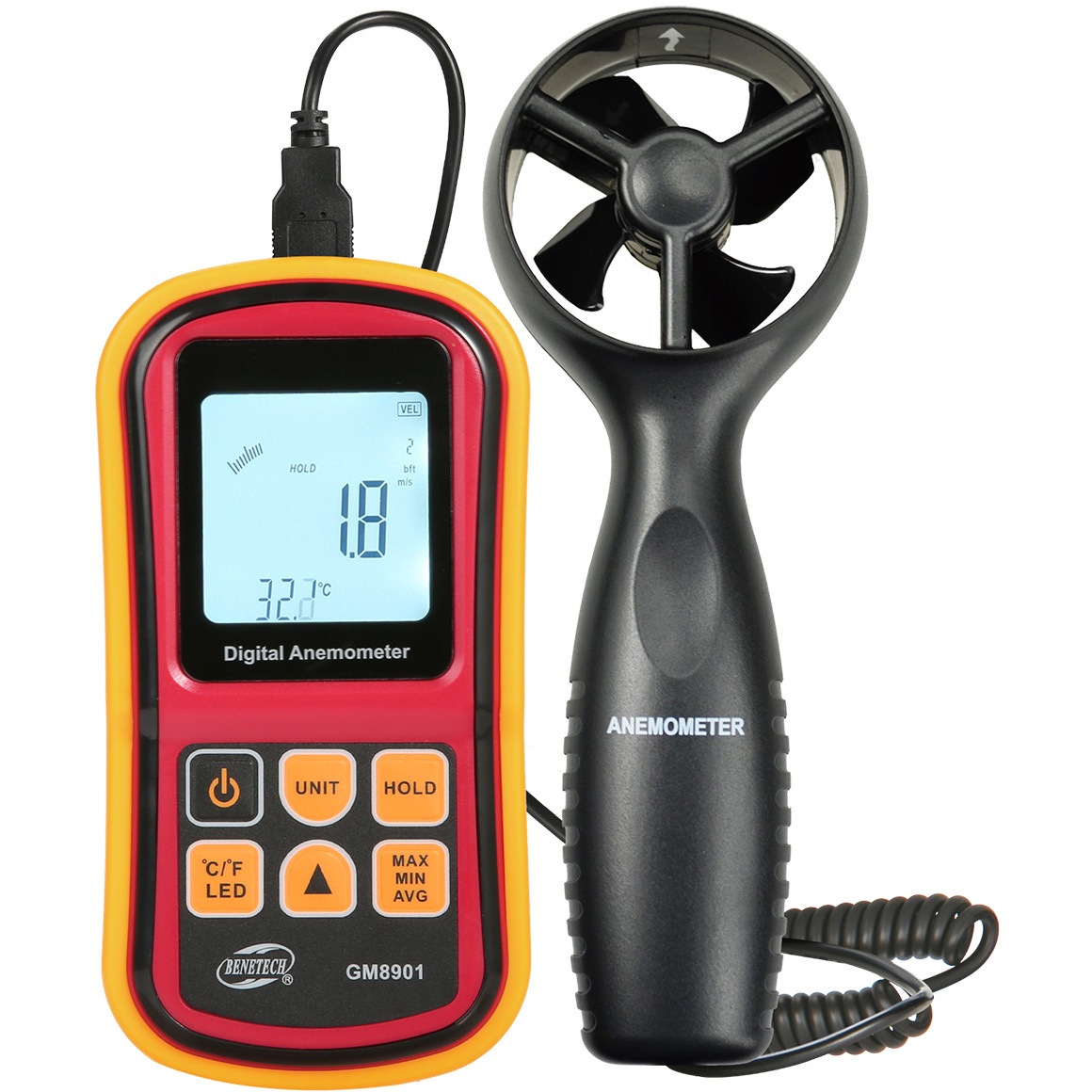 BS-GM8901 ベーン式セパレートタイプ風速計 BS-GM8901 1個 bitstrong 【通販モノタロウ】