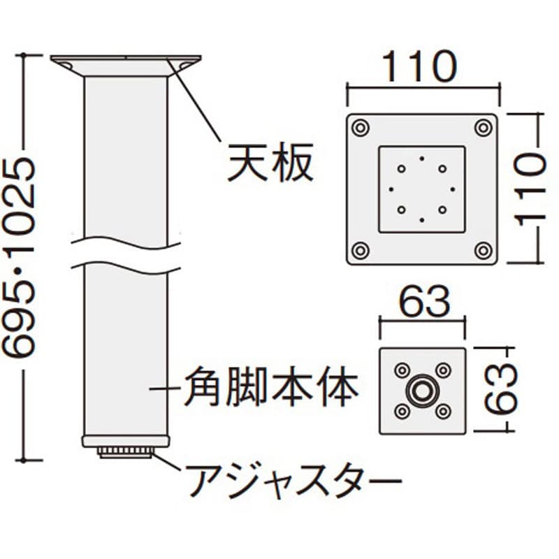 PTE2PTTSCY インテリアカウンター施工部材 カウンター用脚(木製 PTE2PTTSCY インテリアカウンター施工部材 カウンター用脚(木製