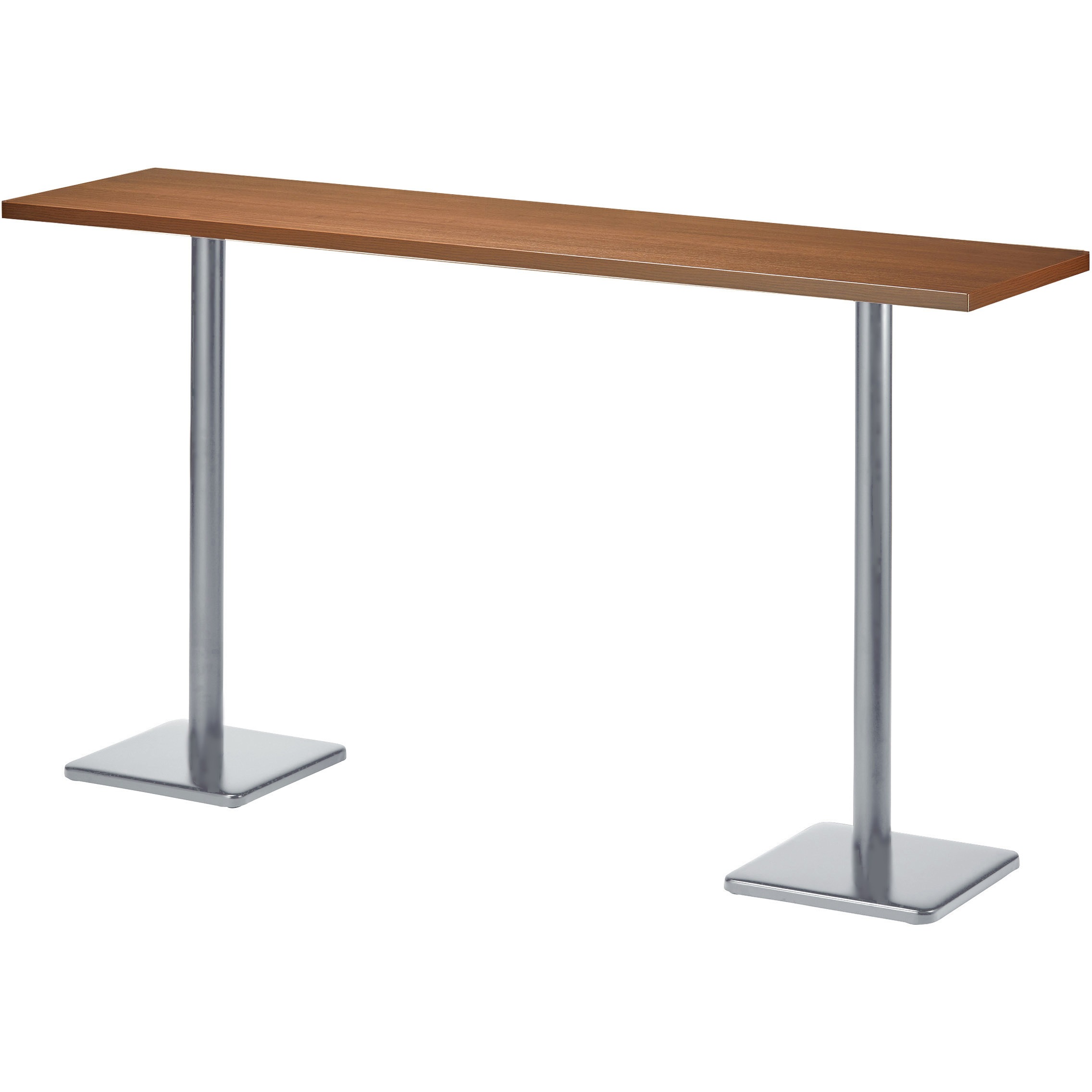 RNK-S1545KH-WN ハイテーブル ニシキ工業 組立式 ウォールナット色 幅1500mm奥行450mm高さ1000mm  RNK-S1545KH-WN