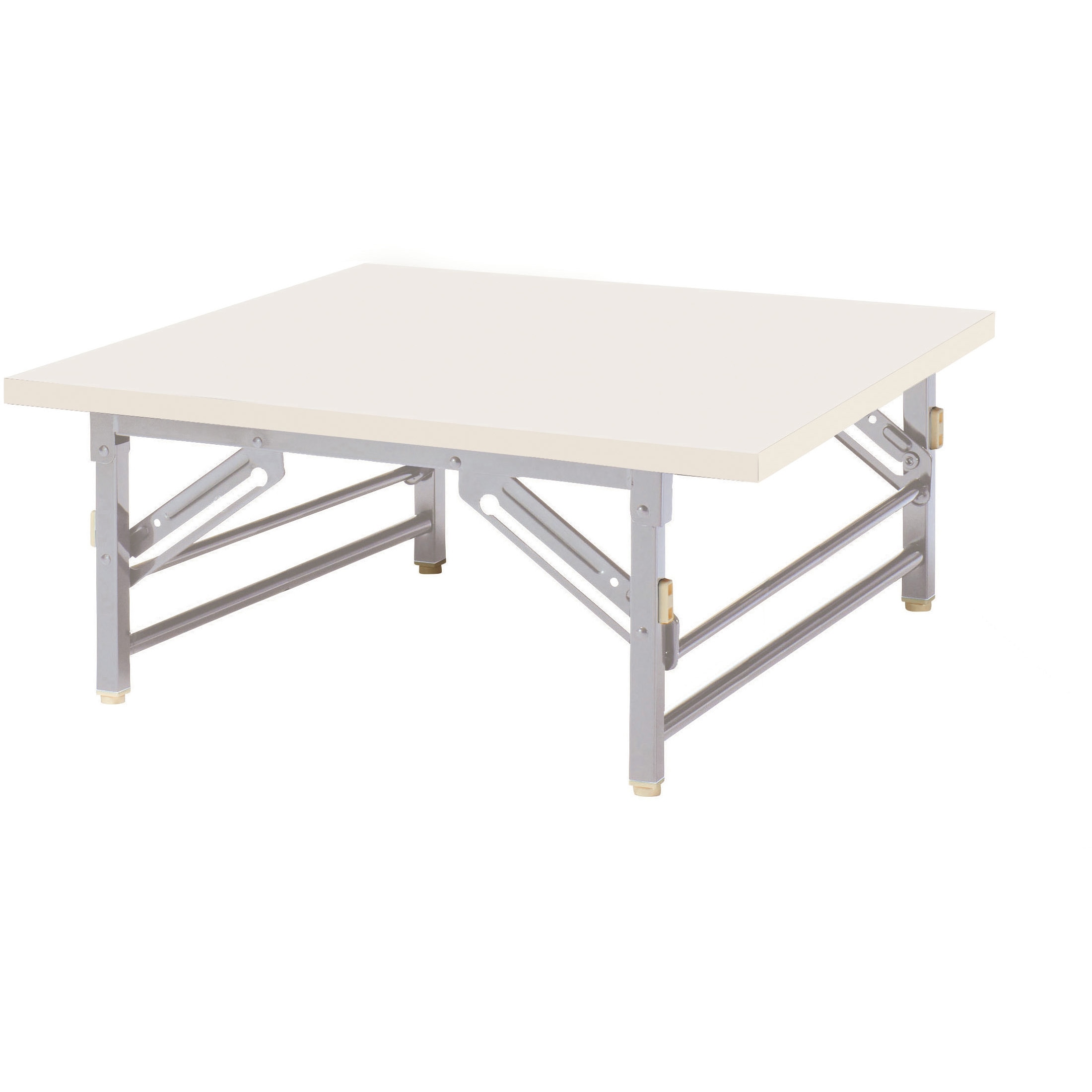 ZT-S0909T-IV 折り畳み座卓テーブル ニシキ工業 アイボリー色 幅900mm奥行900mm高さ330mm  ZT-S0909T-IV