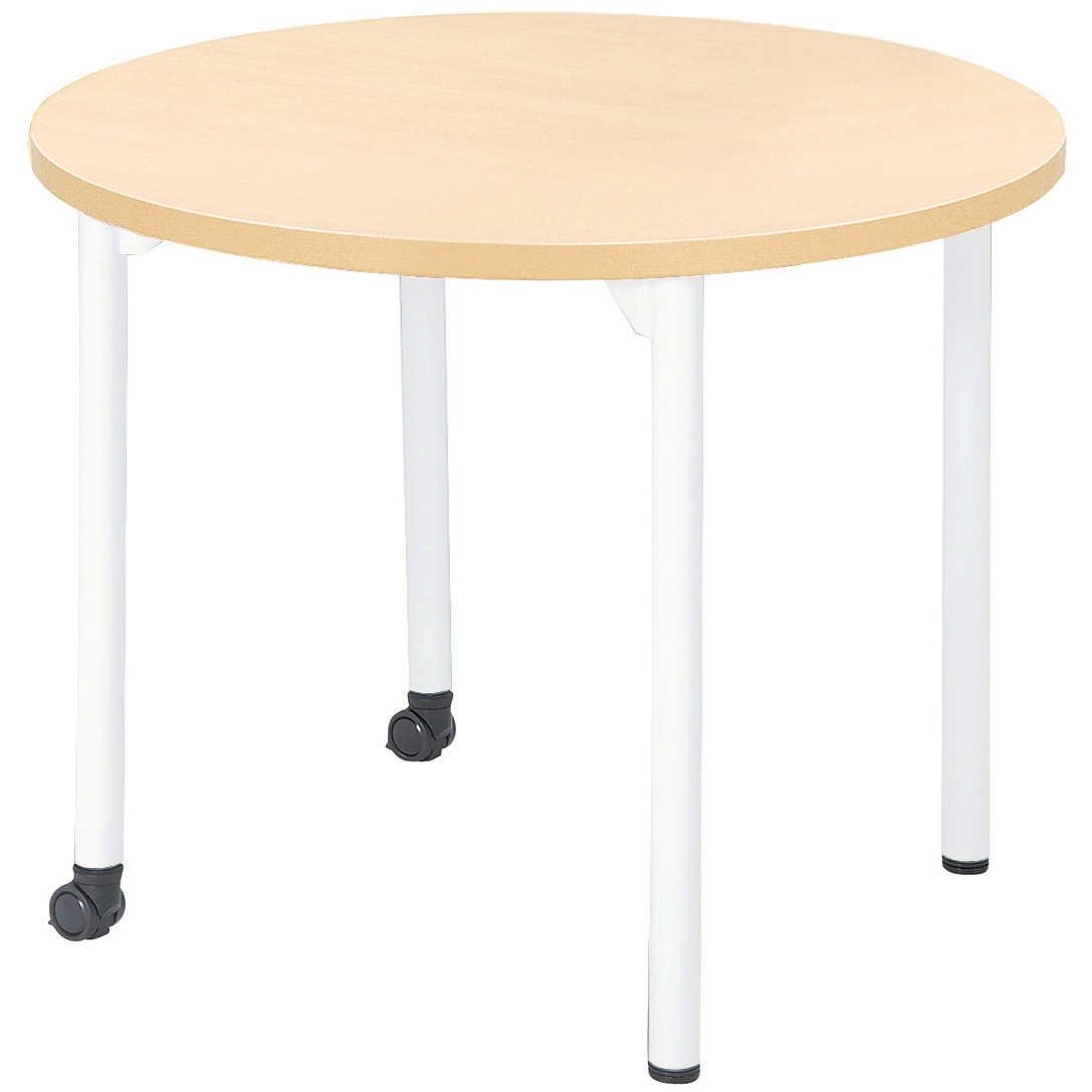 EDL-H900RM-PL ミーティングテーブル ニシキ工業 組立式 ペールウッド色 幅900mm奥行900mm高さ640mm  EDL-H900RM-PL