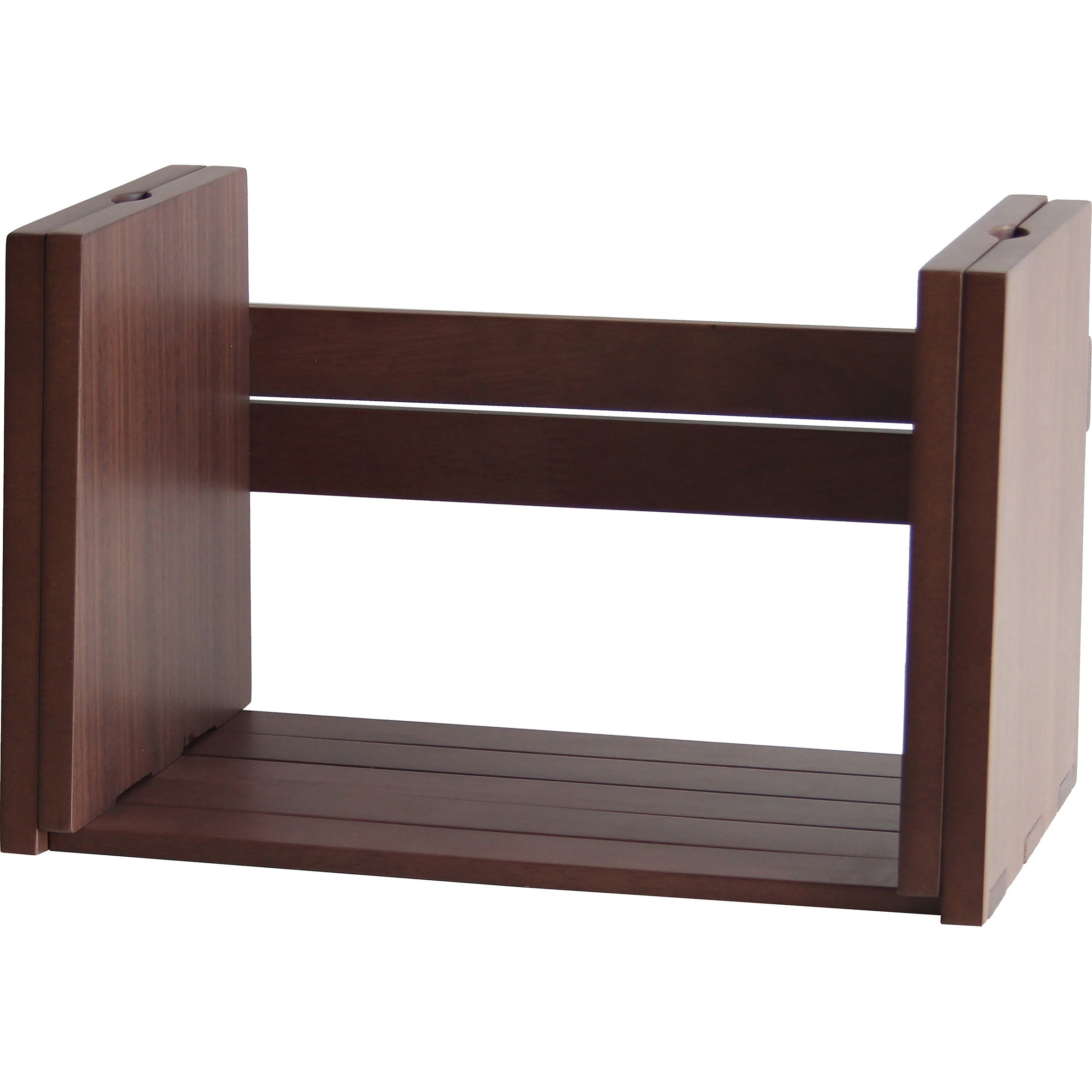 ILB-3072DBR ブックスタンド リブロ 市場 ダークブラウン色 奥行210mm幅355～650mm 1台 ILB-3072DBR