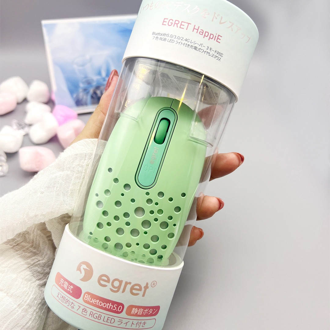 EM23-H2 おしゃれ且つ高機能ワイヤレスマウス HappiE ミント色 EM23-H2