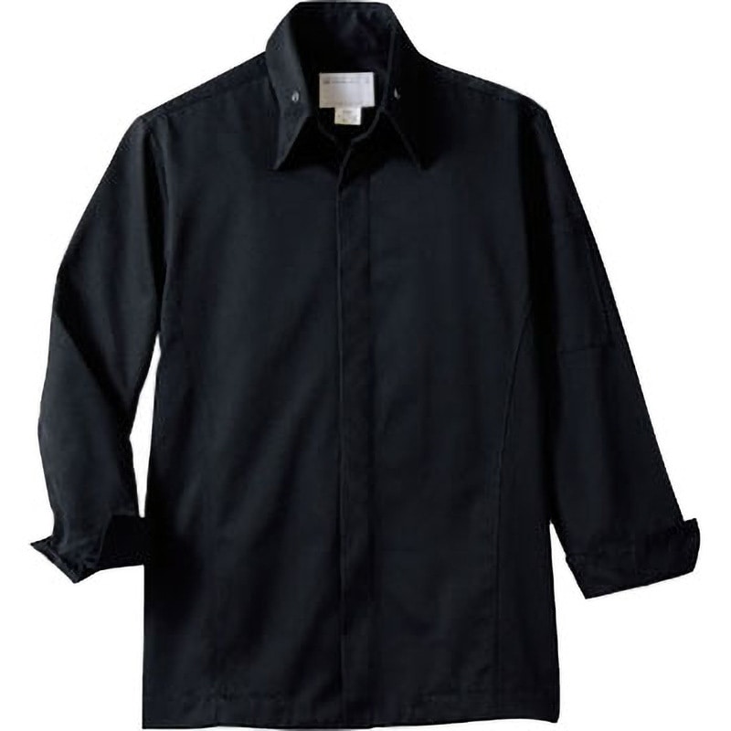 6-1023 コックコート 男女兼用 長袖 住商モンブラン 黒色 サイズSS  6-1023