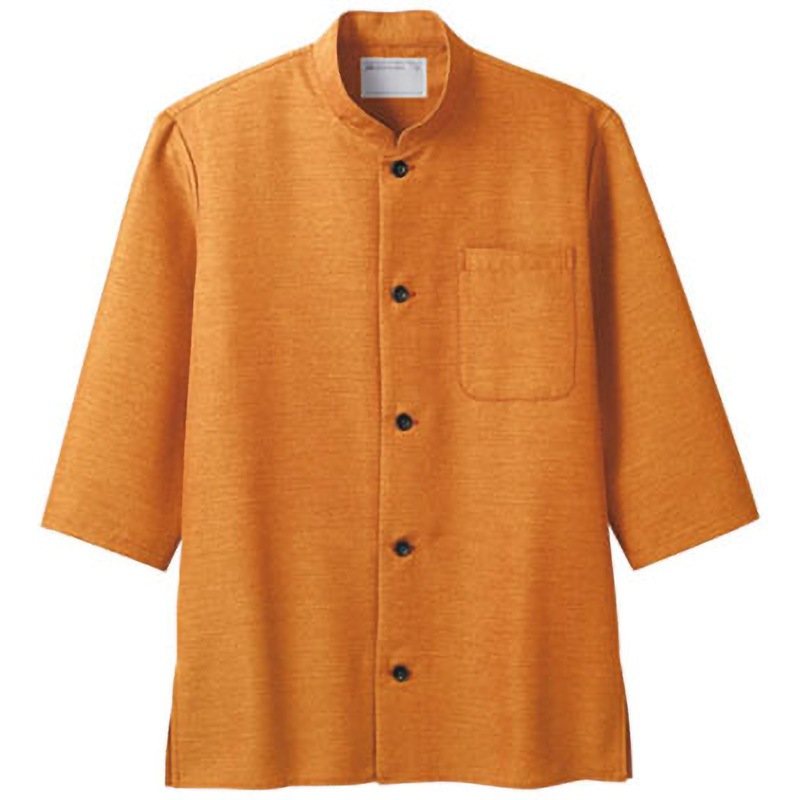 2-717 シャツ 男女兼用 7分袖 住商モンブラン 吸汗速乾 二重織シャンタン オレンジ色 サイズSS  2-717 5,630円