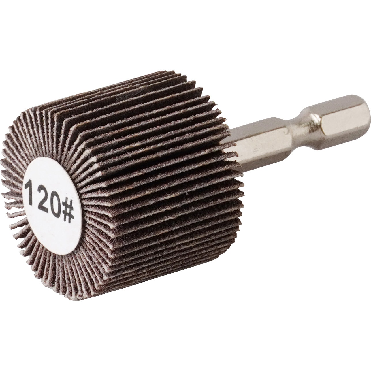 フラップホイール 六角軸 モノタロウ 粒度120 軸径6.35mm直径30mm 1箱