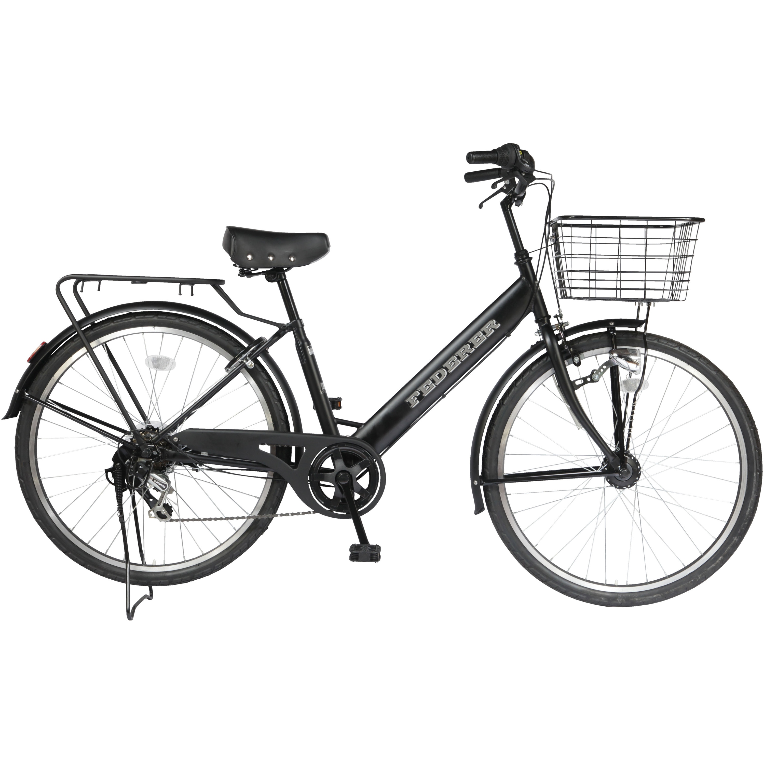 ZY-266V-HDR-TC-BK 防災サイクル 26型6段変速・LEDオートライト付 ノンパンク シティサイクル  【完成組立品】 1台 東部 【通販モノタロウ】