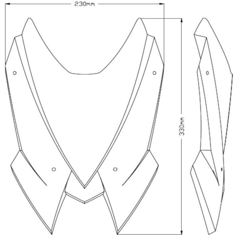 20506W ウインドシールド New Generation Sport for motorcycle