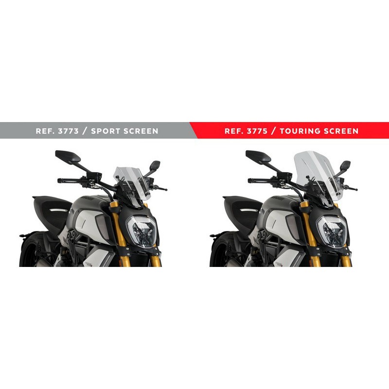 3773H ウインドシールド New Generation Adjustable for motorcycle Ducati DIAVEL 1260 2019 | 3773 1個 Puig (プーチ) 【通販モノタロウ】