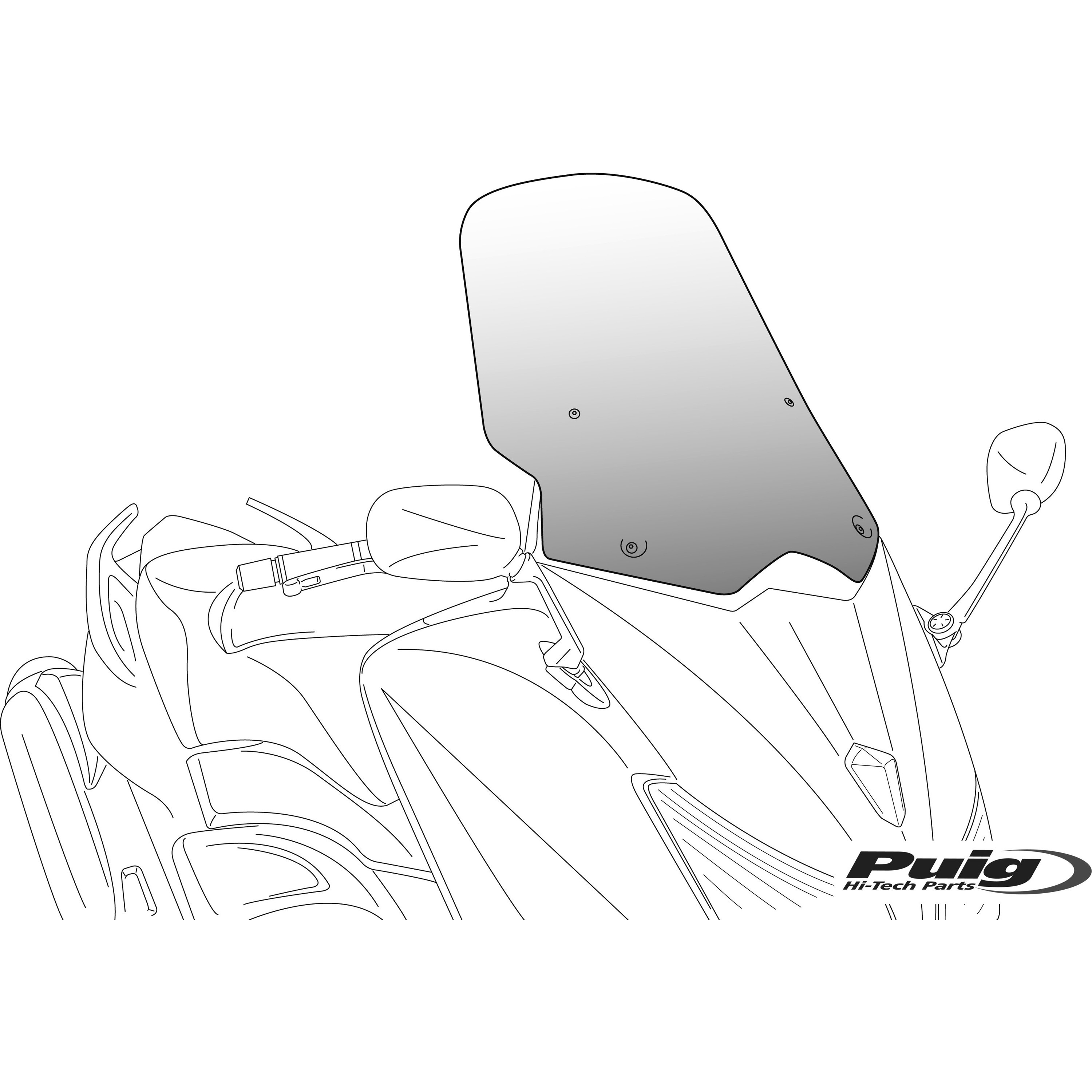 6790H ウィンドシールド V-Tech Line ツーリング  | 6790 Puig (プーチ) スモーク色 17,505円