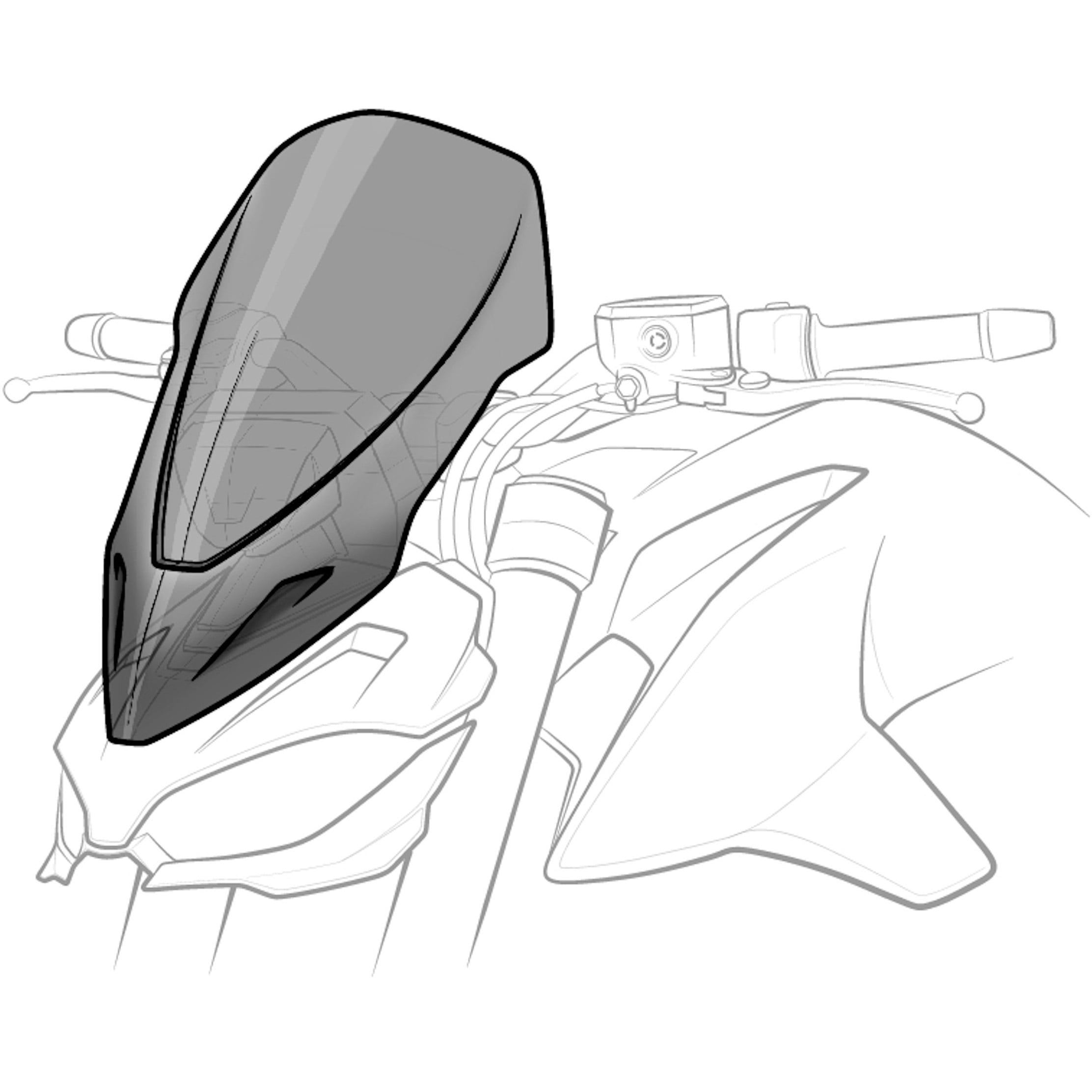 7514T ウィンドシールド Naked New Generation ツーリング | 7514 Puig (プーチ) オレンジ色 13,485円