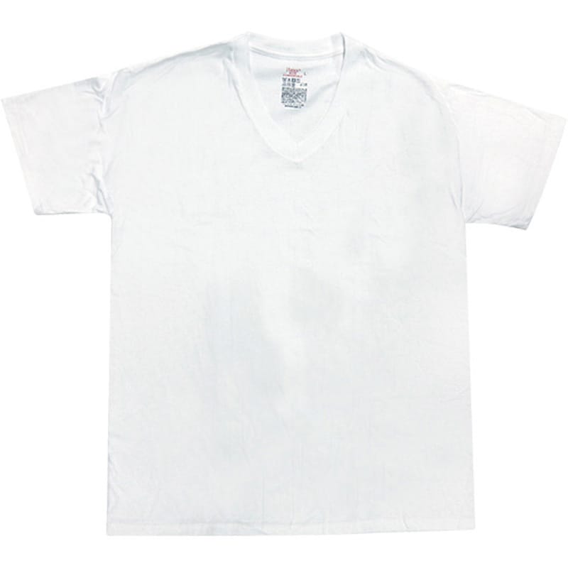 hanes 綿100 販売 のvネックtシャツ2枚組