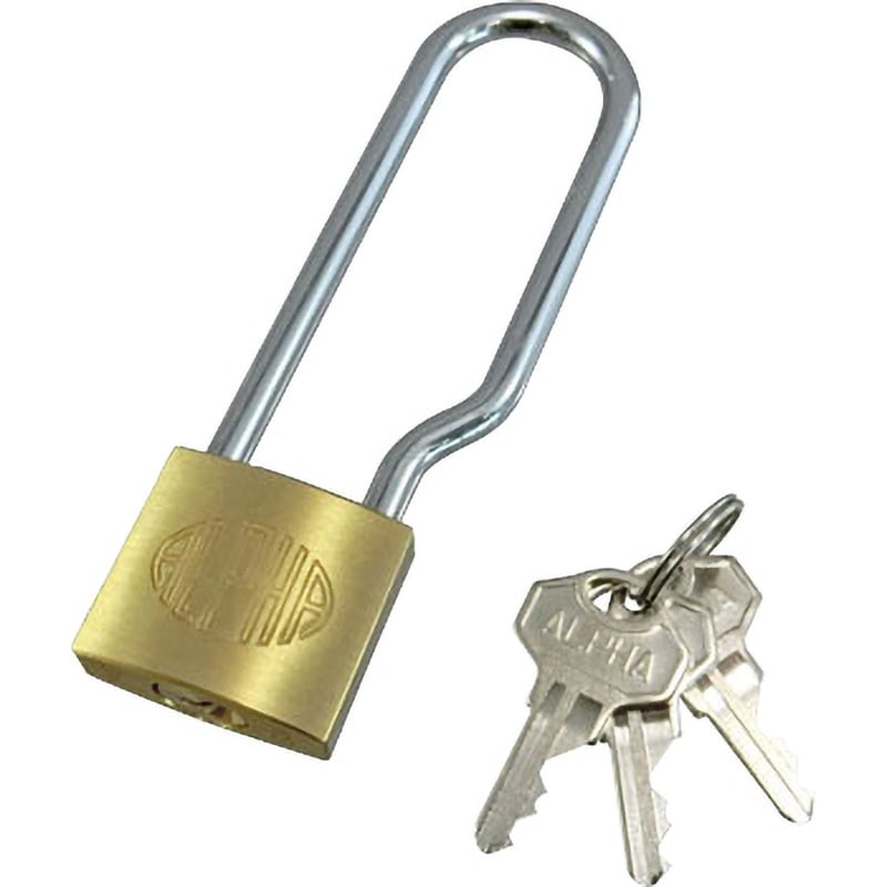 1000-30L/S アルファ 南京錠 吊長タイプ ツチノ キー式 真鍮製