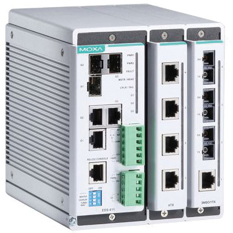 EDS-611-T コンパクトモジュラー・マネージドスイッチ Tモデル MOXA ポート数:最大11   EDS-611-T