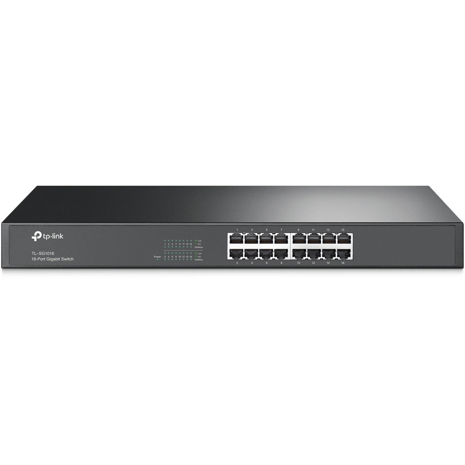 TL-SG1016 ギガビット ラックマウント スイッチ TP-LINK 10/100/1000Mbps 16ポート   TL-SG1016