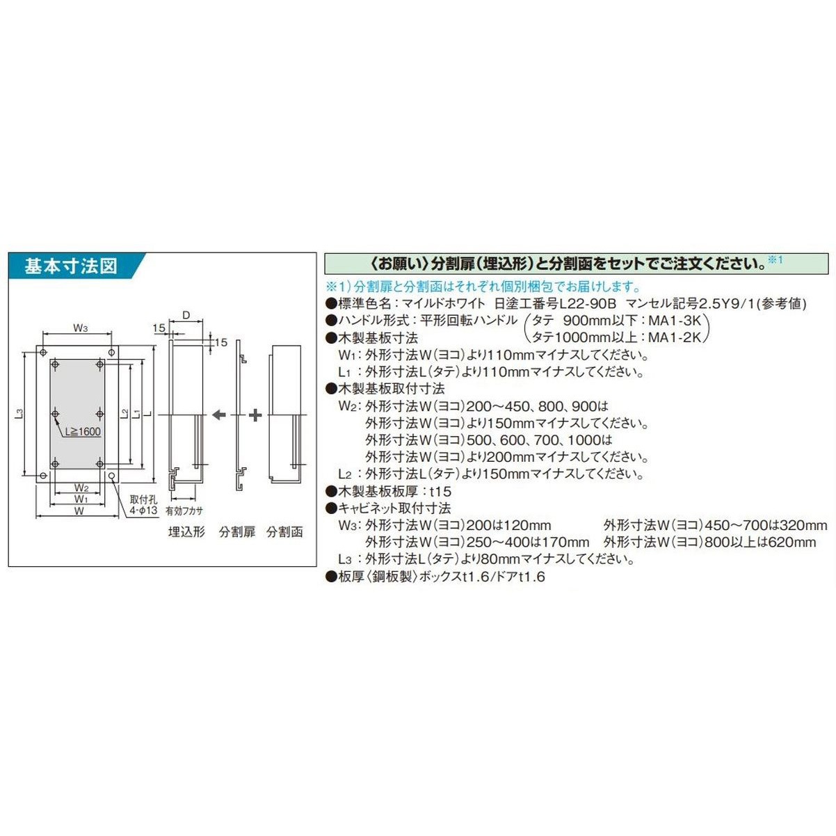 BOX5712VK 盤用キャビネット 屋内用NE型 分割函(ボックス) 1台 