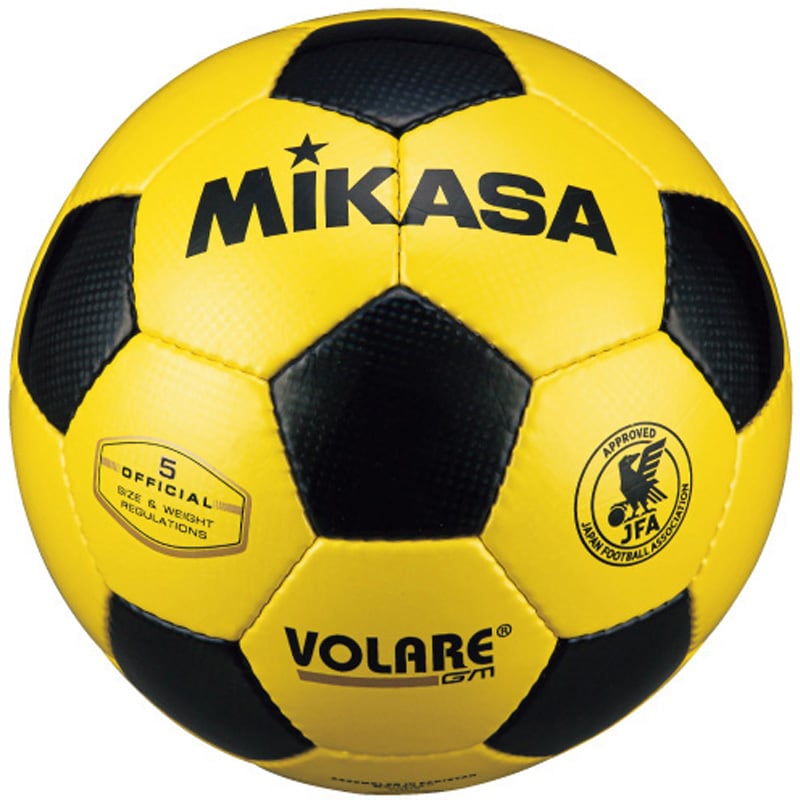 SVC5011-YBK サッカーボール5号 検定球試合球 手縫い MIKASA
