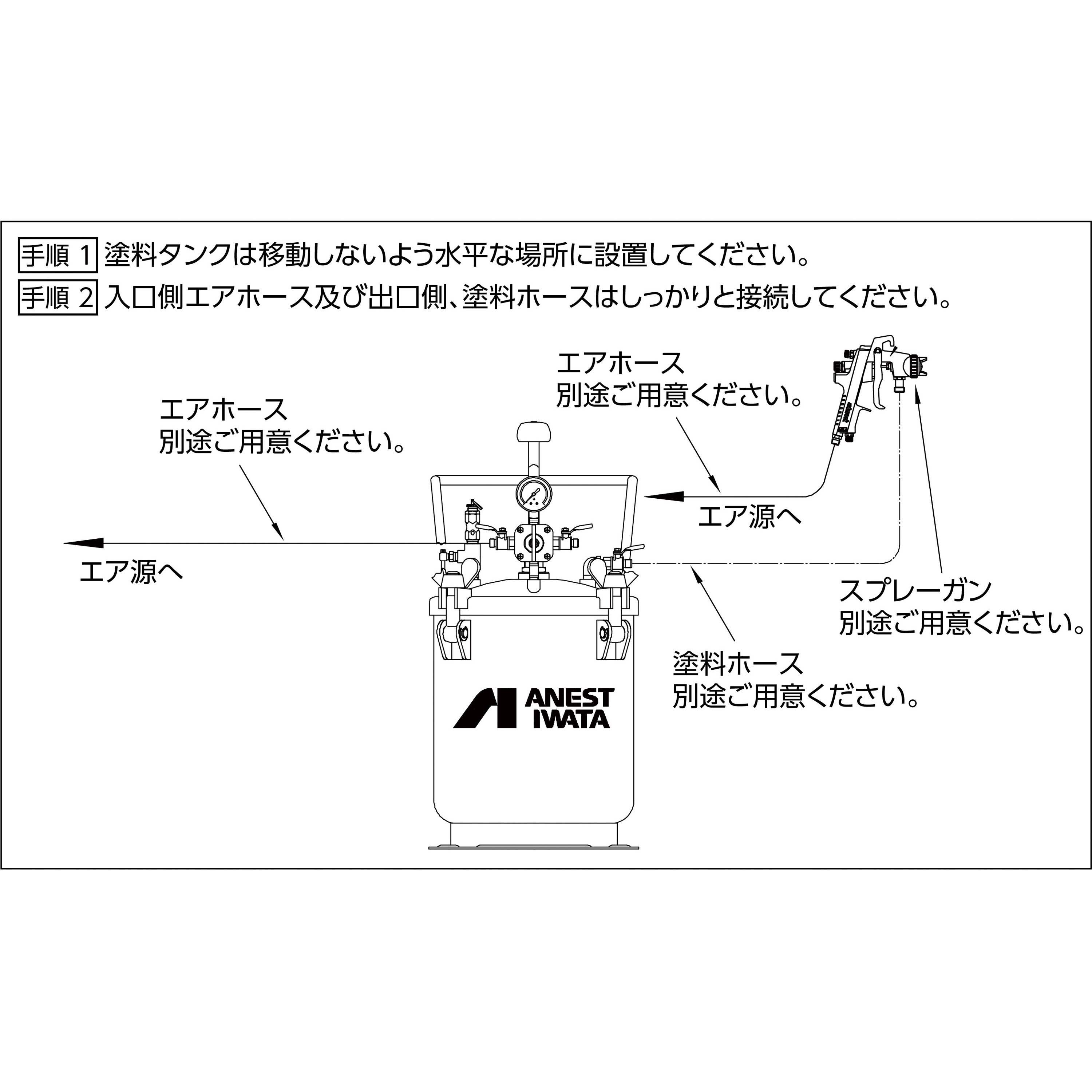 汎用塗料加圧タンク 容量20L PT-20DM