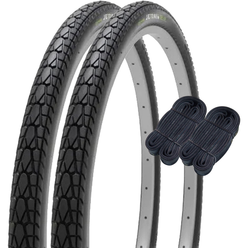 27540011 SR154 DEMING JETDAIii NEUE 電動自転車向けタイヤ SHINKO(シンコータイヤ) ブラック色 27×1.1/2サイズ 1ペア