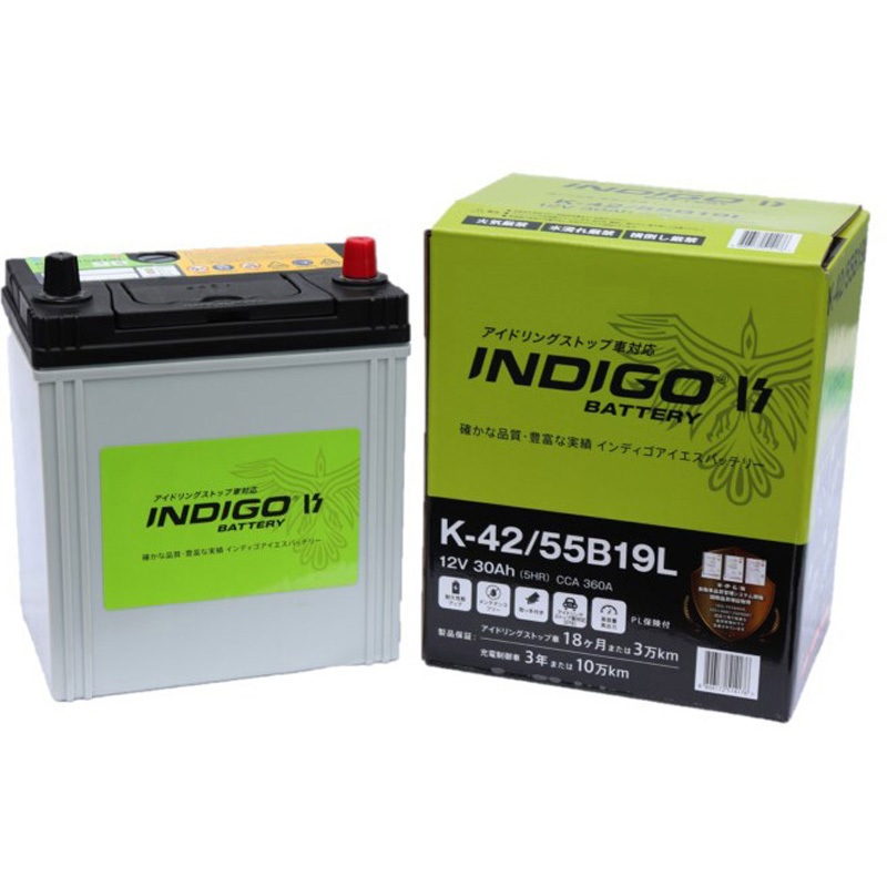 K-42 インディゴアイエスバッテリー(アイドリングストップ車) 1個 INDIGO 【通販モノタロウ】