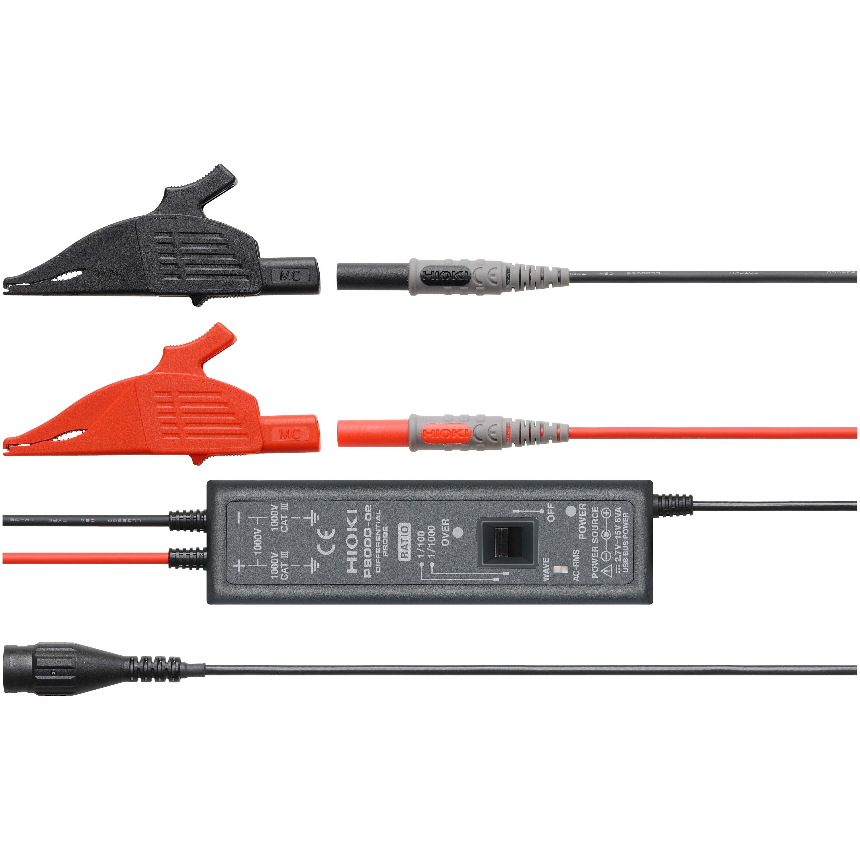 日置 P9000-02 差動プローブ（メモハイ用・Wave/RMS切換え） 日置電機 差動プローブ P9000-02 (メモハイ用・Wave⁄RMS切換え)