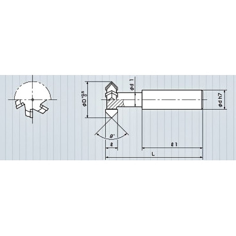 W-AGC-30X90° 柄付Wアンギュラーカッター 三洋工具 全長80mm W-AGC-30X90° 柄付Wアンギュラーカッター 三洋工具 全長80mm
