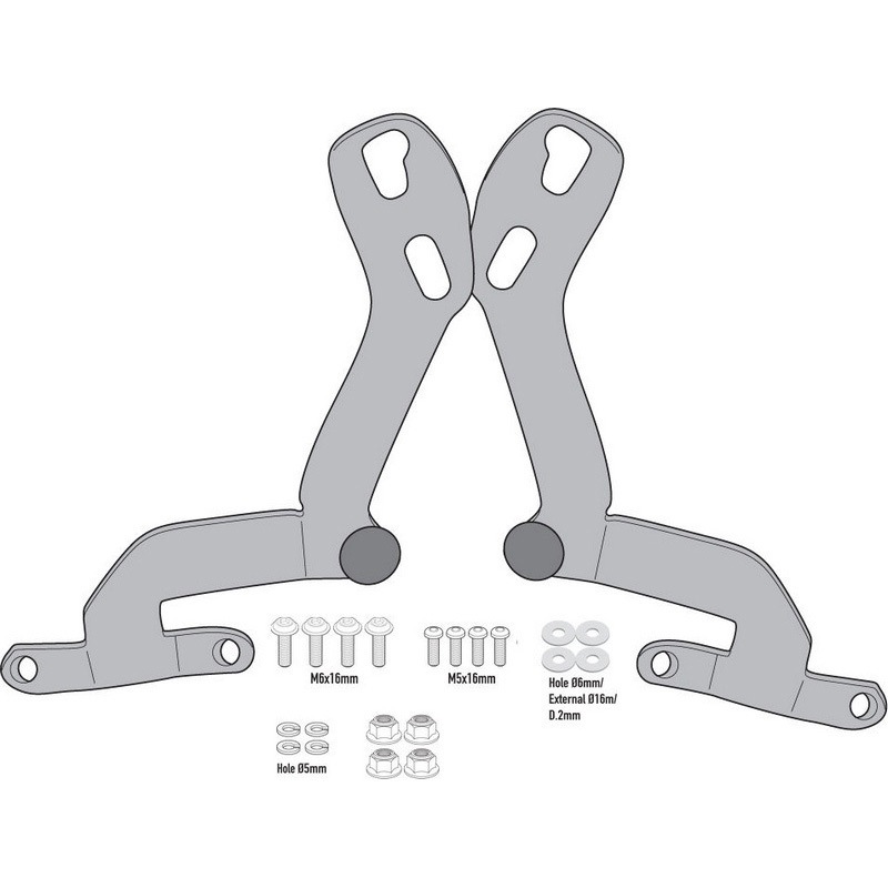 AL6416A AL6416A specific フィッティングキット Race Cafe スクリーン 100AL 100ALB 140A 140S on Triumph Scrambler 1200 1個 GIVI(ジビ) 【通販モノタロウ】