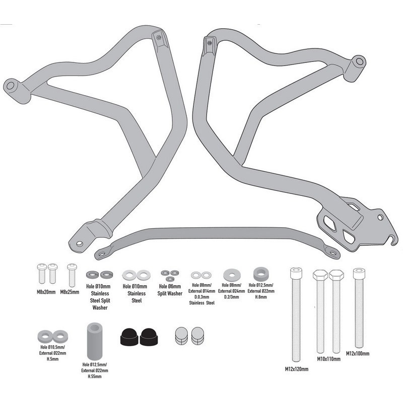 TN5137 Engine Guard TN5137 for BMW F 900 R F 900 XR 1個 GIVI(ジビ) 【通販モノタロウ】