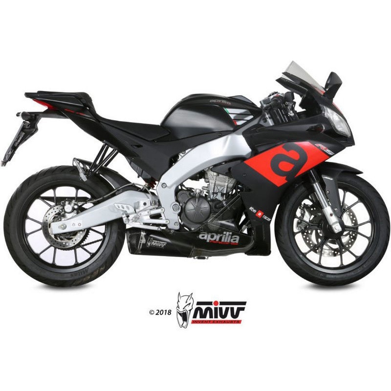 A.011.LDRB SPORT DELTA RACE スリップオンマフラー ブラックステンレス APRILIA RS 125 (4 stroke) 2017 ECE 認証 (Euro4) Catalyzer is included 1個 MIVV (ミヴ) 【通販モノタロウ】