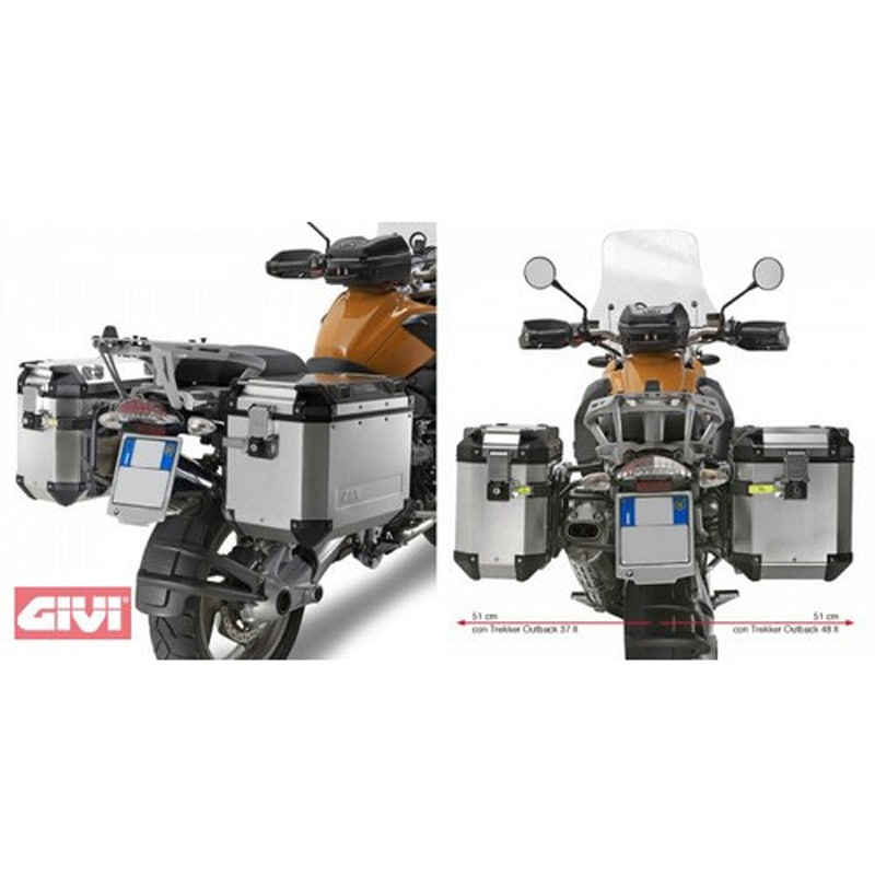 PL684CAM サイドラック スチールパイプ Trekker Outback(トレッカーアウトバック) 1個 GIVI(ジビ) 【通販モノタロウ】