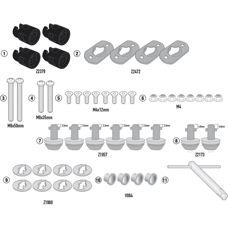 06RKIT サイドラックコンバージョンキット Suzuki V stream 1050 / 1050XT (2020) 1個 GIVI(ジビ) 【通販モノタロウ】