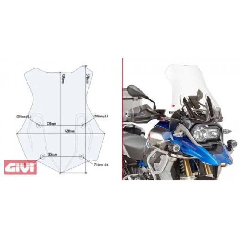 5124DTG スポイラースクリーン トランスペアレント  ABE 1個 GIVI(ジビ) 【通販モノタロウ】 21,735円