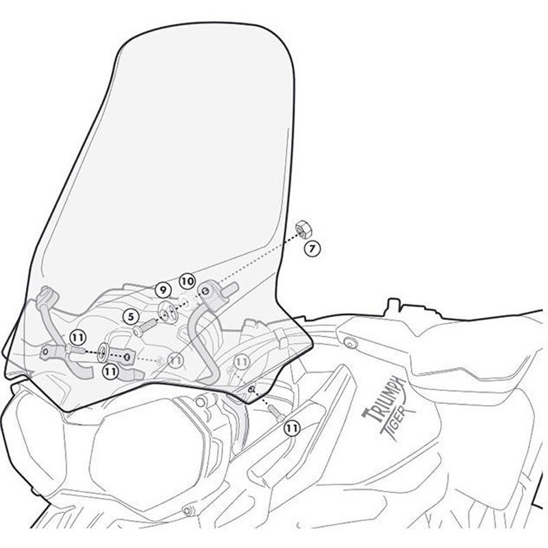 D6401KIT マウンティングキット スクリーン 6401DT 1個 GIVI(ジビ) 【通販モノタロウ】