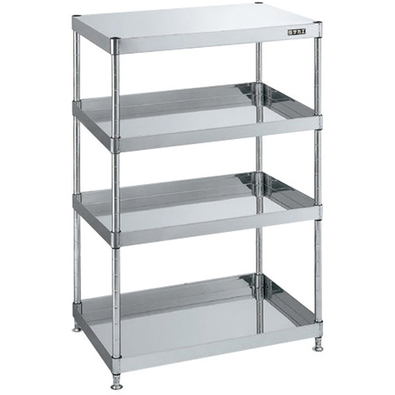 CSPN4-60124 ステンレスCSパールワゴン(SUS430/固定タイプ/H1215/4段) サカエ 間口600mm奥行400mm  CSPN4-60124