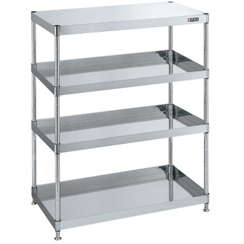 CSPN4-75124 ステンレスCSパールワゴン(SUS430/固定タイプ/H1215/4段) サカエ 間口750mm奥行500mm  CSPN4-75124