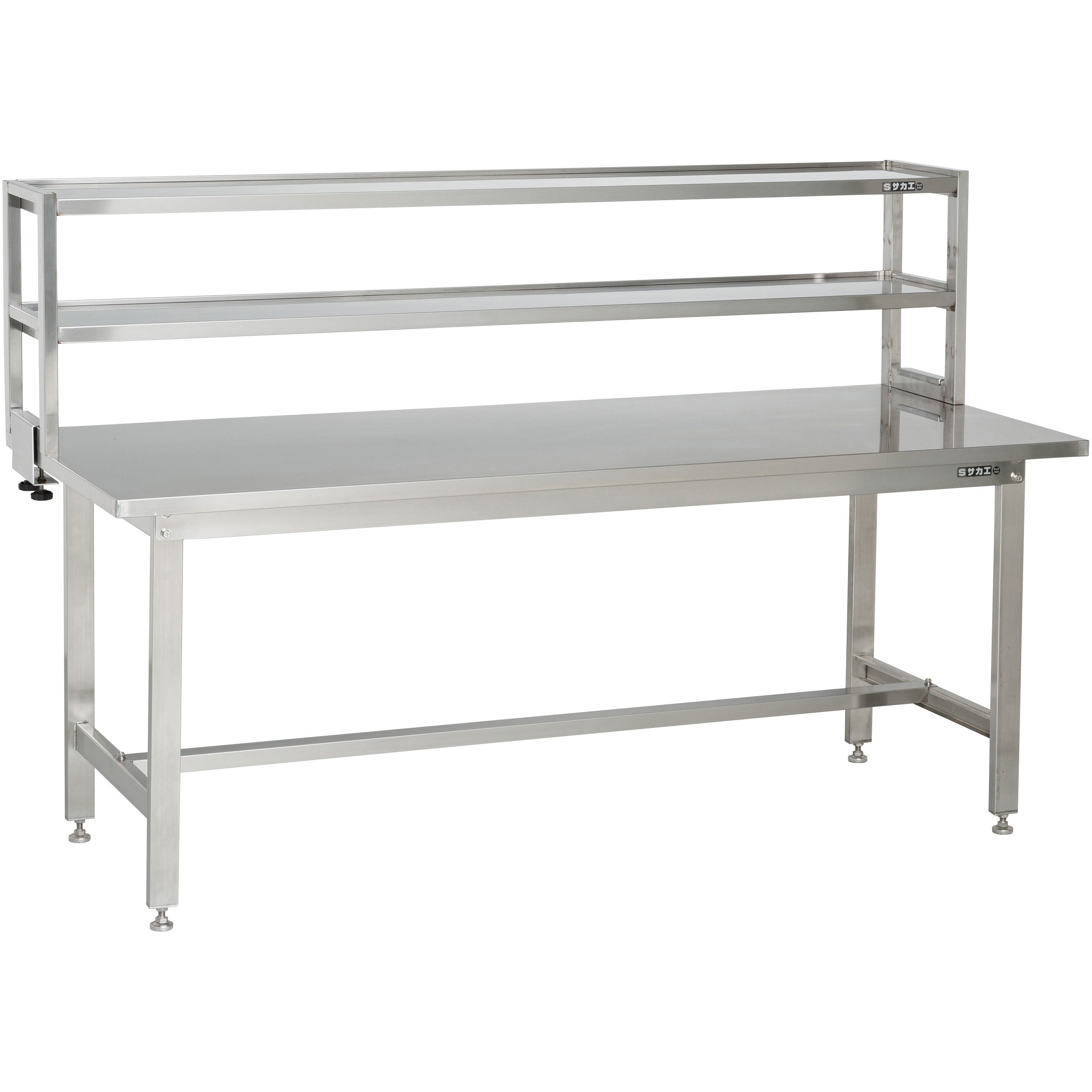 KT-092KSU4 ステンレス簡易架台(H450/2段タイプ) サカエ 材質(天板)SUS430 間口900mm奥行300mm  KT-092KSU4