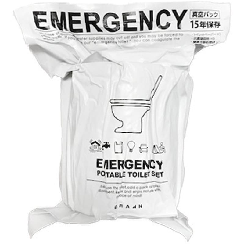 BR-370 真空パック15年保存 PORTABLE TOILET SET ブレイン 6回分 消臭
