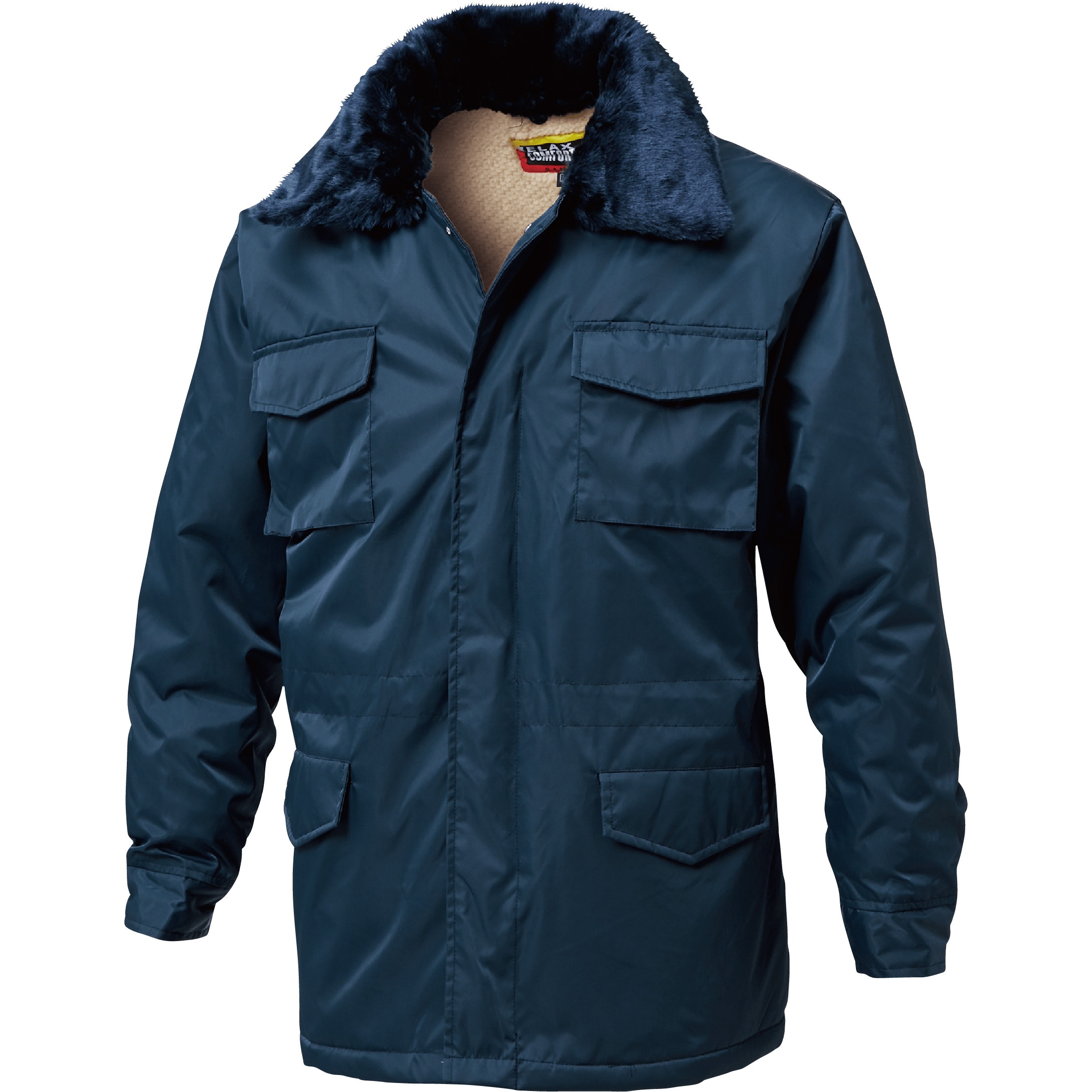 防寒カストロコート ネイビー 3L 三愛 4000 (68-0580-74) 防寒カストロコート ネイビー 3L 三愛 4000 (68-0580-74)