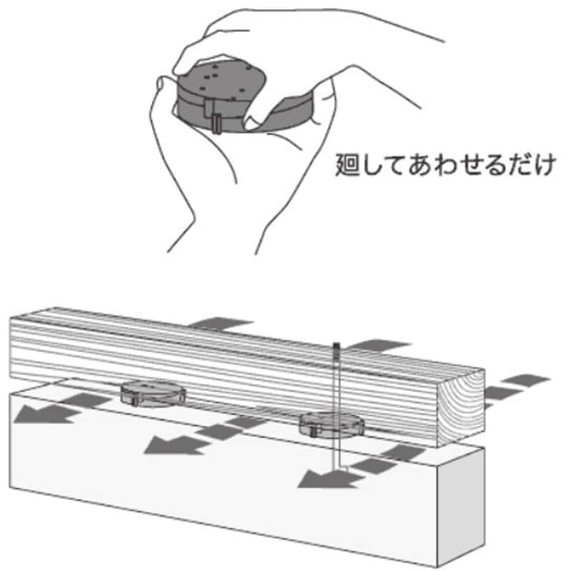 リレベル 水平ワンタッチ基礎パッキン 外径130mm高さ20～25mm 1箱(60個)